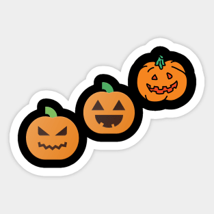 Pumpkin in the haunting night Sticker